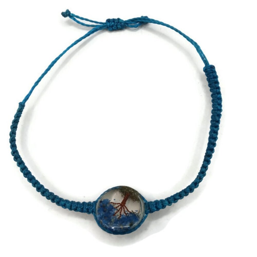 Unisex Bracelet Woven Macrame Thread Tree of Life Spiritual Amulet